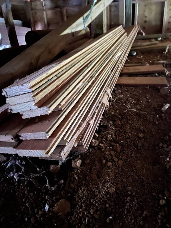 Tongue and groove timber (old man pine)
